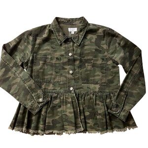 Mud Pie Green Camouflage Jacket